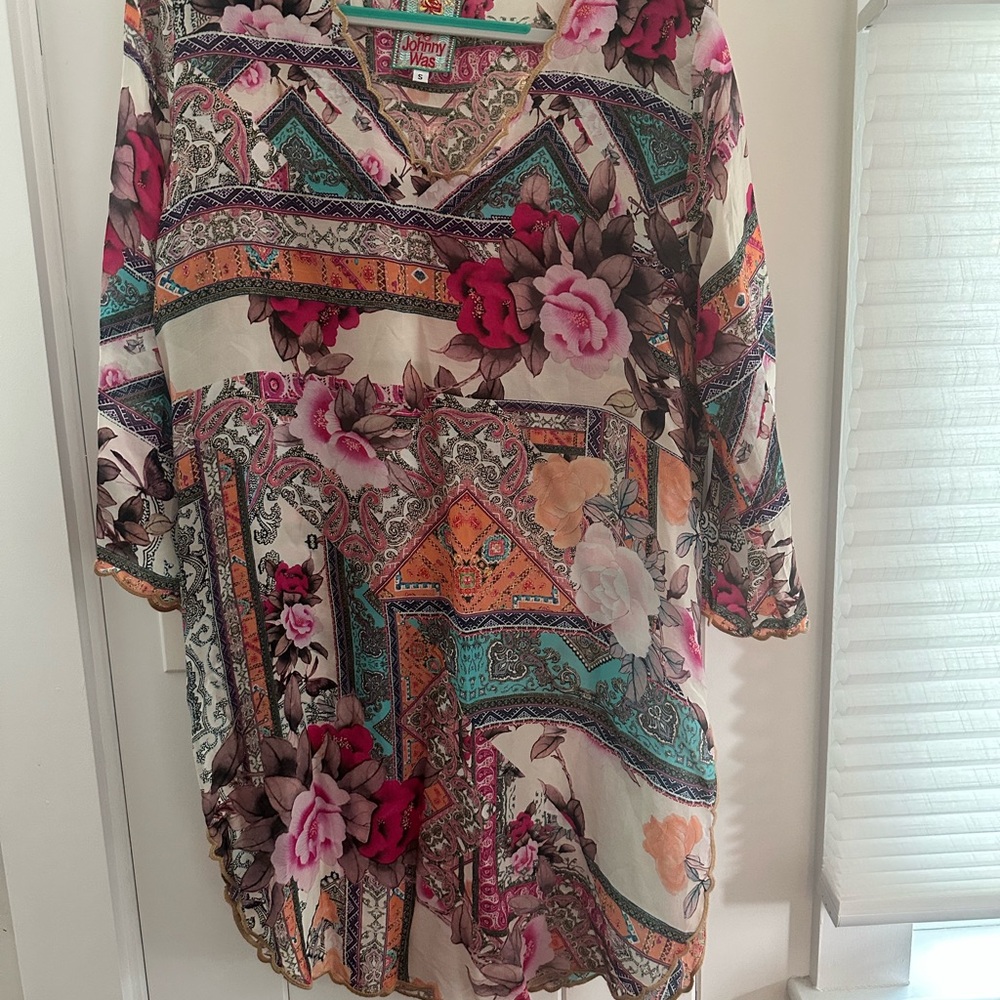 Johnny Was Floral Boho Blouse